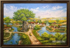 Tranh sơn dầu đồng quê đẹp cao cấp