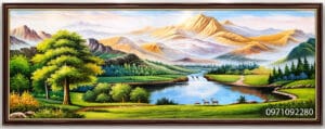 Tranh sơn dầu phong cảnh đẹp ý nghĩa tài lộc may mắn