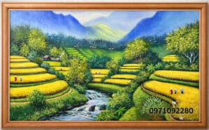 tranh phong cảnh ruộng bậc thang treo tường
