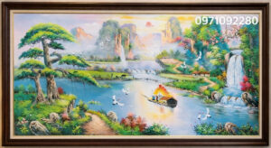 Tranh sơn thủy hữu tình 3d nghệ thuật đẹp