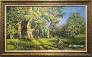 Tranh phong cảnh rừng sồi treo phòng làm việc