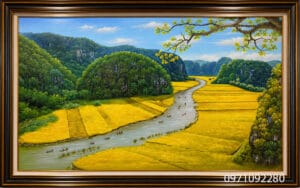 Tranh phong cảnh Tràng An Ninh Bình đẹp treo phòng làm việc